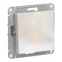 Выключатель 1-клавишный двухполюсный SYSTEME ELECTRIC ATLASDESIGN, скрытый монтаж, жемчуг, ATN000421