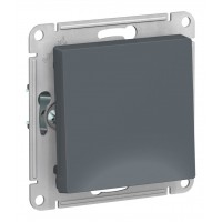 Выключатель 1-клавишный двухполюсный SYSTEME ELECTRIC ATLASDESIGN, скрытый монтаж, грифель, ATN000721
