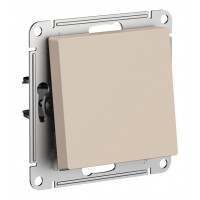Выключатель 1-клавишный двухполюсный SYSTEME ELECTRIC ATLASDESIGN, скрытый монтаж, песочный, ATN001221