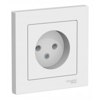 Розетка SYSTEME ELECTRIC ATLASDESIGN, скрытый монтаж, без заземления, лотос, ATN001340