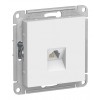 Розетка телефонная RJ11 SYSTEME ELECTRIC ATLASDESIGN, скрытый монтаж, лотос, ATN001381