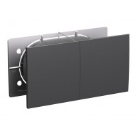 Розетка двухместная SYSTEME ELECTRIC ATLASDESIGN, скрытый монтаж, с заземлением, с крышкой, базальт, ATN001428
