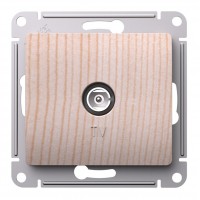 Розетка TV SYSTEME ELECTRIC GLOSSA, оконечная, скрытый монтаж, сосна, GSL001593