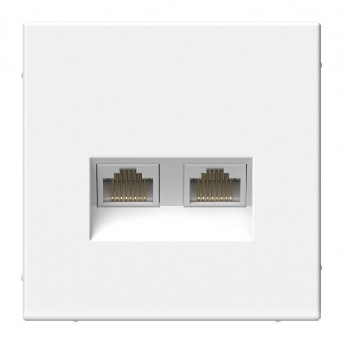 Розетка компьютерная 2xRJ45 SYSTEME ELECTRIC ARTGALLERY, скрытый монтаж, белый, GAL000188