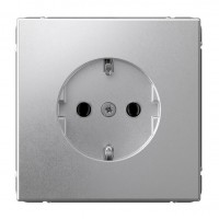 Розетка SYSTEME ELECTRIC ARTGALLERY, скрытый монтаж, с заземлением, алюминий, GAL000343