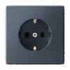 Розетка SYSTEME ELECTRIC ARTGALLERY, скрытый монтаж, с заземлением, грифель, GAL000743