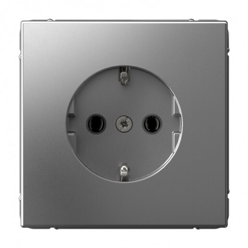 Розетка SYSTEME ELECTRIC ARTGALLERY, скрытый монтаж, с заземлением, сталь, GAL000943