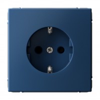 Розетка SYSTEME ELECTRIC ARTGALLERY, скрытый монтаж, с заземлением, со шторками, аквамарин, GAL001145