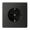 Розетка SYSTEME ELECTRIC ARTGALLERY, скрытый монтаж, с заземлением, базальт, GAL001443