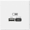 Розетка USB type C SYSTEME ELECTRIC ARTGALLERY, скрытый монтаж, белый, GAL000127