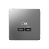 Розетка USB type C SYSTEME ELECTRIC ARTGALLERY, скрытый монтаж, сталь, GAL000927