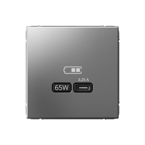 Розетка USB type C SYSTEME ELECTRIC ARTGALLERY, скрытый монтаж, сталь, GAL000927