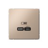 Розетка USB type C SYSTEME ELECTRIC ARTGALLERY, скрытый монтаж, песочный, GAL001227