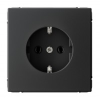 SYSTEME ELECTRIC ArtGallery Карбон Розетка с заземлением, 16А, механизм, быстрозажим. клем.