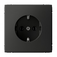 SYSTEME ELECTRIC ArtGallery Базальт Розетка с заземлением, 16А, механизм, быстрозажим. клем.