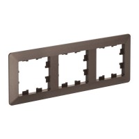 Рамка 3 поста SYSTEME ELECTRIC ATLASDESIGN AIR, мокко