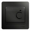 Термостат для теплого пола SYSTEME ELECTRIC GLOSSA, с датчиком, антрацит