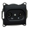 Розетка TV-FM SYSTEME ELECTRIC GLOSSA, одиночная, антрацит